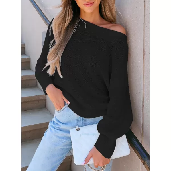 imageCUPSHE Women Sweater Dress Long Sleeve Pullover One Shoulder Sweater WhiteBlack