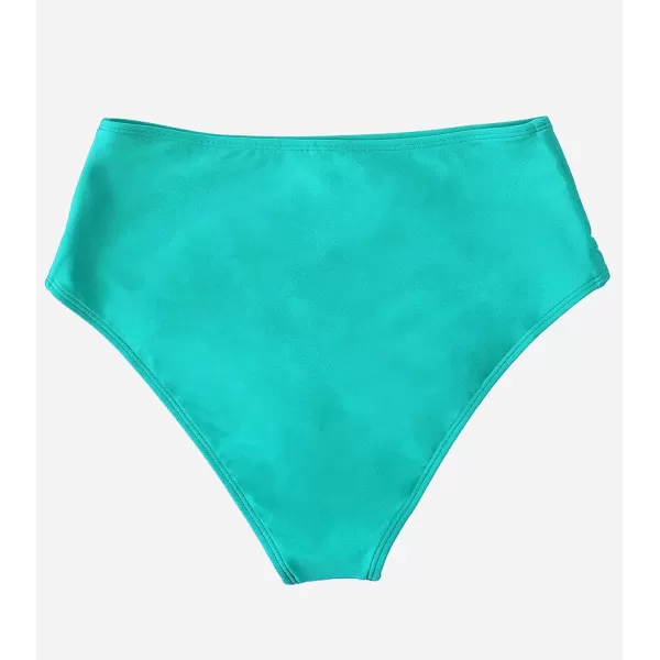 imageCUPSHE Women Swimsuit Bikini Bottom High Waisted Full Coverage Asymmetrical Bathing SuitLake Blue