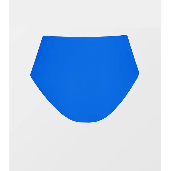 imageCUPSHE Women Swimsuit Bikini Bottom High Waisted Full Coverage Asymmetrical Bathing SuitRoyal Blue