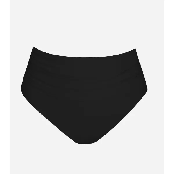 imageCUPSHE Women Swimsuit Bikini Bottom High Waisted Full Coverage Tummy Control Bathing SuitBlack