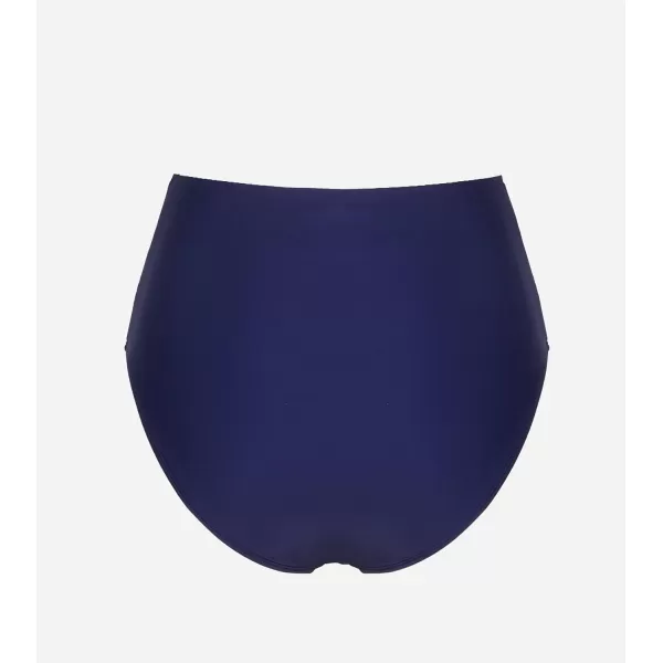 imageCUPSHE Women Swimsuit Bikini Bottom High Waisted Full Coverage Tummy Control Bathing SuitNavy Blue