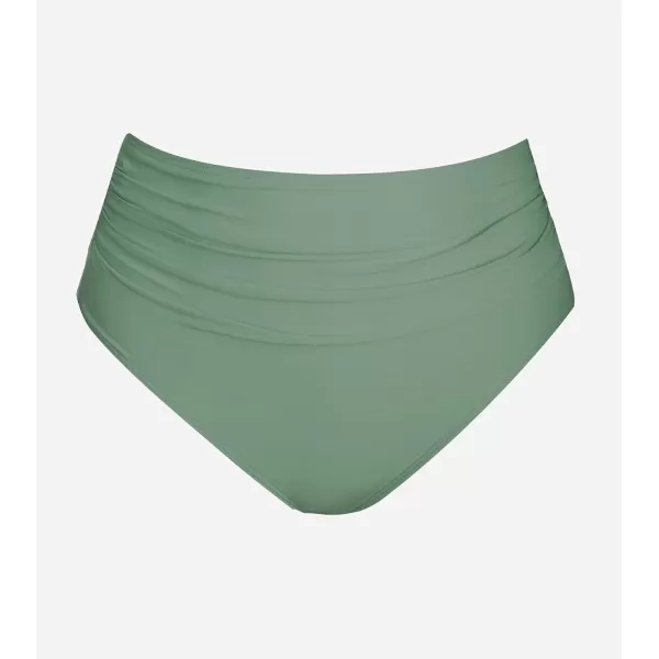 imageCUPSHE Women Swimsuit Bikini Bottom High Waisted Full Coverage Tummy Control Bathing SuitOlive Green