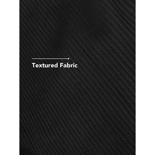 imageCUPSHE Women Swimsuit Bikini Set Two Piece Ribbed Texture Side Cutout Tank Top Mid Rise Bathing SuitPure Black