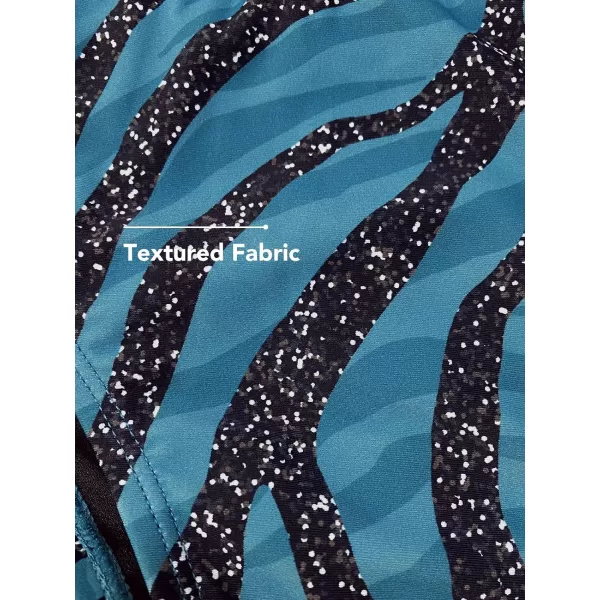 imageCUPSHE Women Swimsuit Bikini Set Two Piece Twisted Front Animal Print Ruched Bottom with Adjustable Wide StrapsSapphire Blue