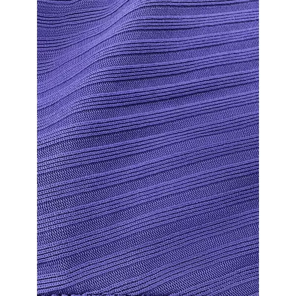 imageCUPSHE Women Swimsuit One Piece Ribbed Textured V Neck Bathing Suit with Adjustable Wide StrapsIris Purple