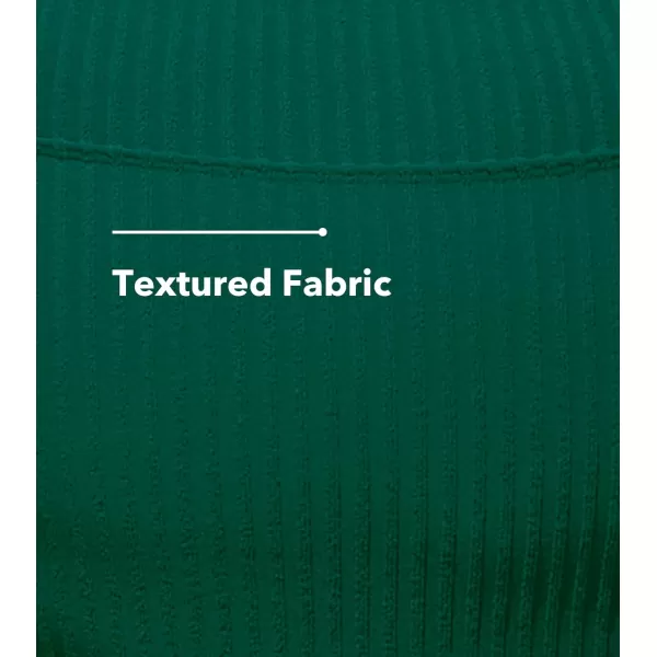 imageCUPSHE Women Swimsuit Plus Size Bikini Bottom High Waisted Ribbed Texture Modest Widen Band Bathing SuitGreen