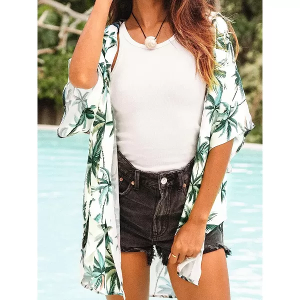 imageCUPSHE Women Tie Front Shirt Short Sleeves Tee Shirts ButtonFront Tops CasualGreen