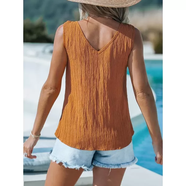 imageCUPSHE Women Tops Colorblock VNeck Cami Sleeveless Tee Knotted Straps Shirt Casual SummerYellow