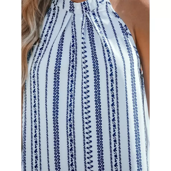 imageCUPSHE Women Tops Ethnic HighNeck Sleeveless Blouse Tank Mock Neck Shirt Cami Casual SummerBlack