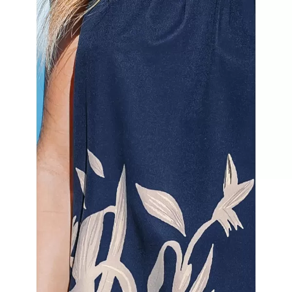 imageCUPSHE Women Tops Halterneck Tank Sleeveless Tee High Neck Shirt Casual SummerBlue