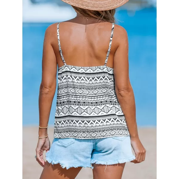 imageCUPSHE Women Tops Tassel Ruched Cami Sleeveless Tee Square Neck Shirt Casual SummerBlack