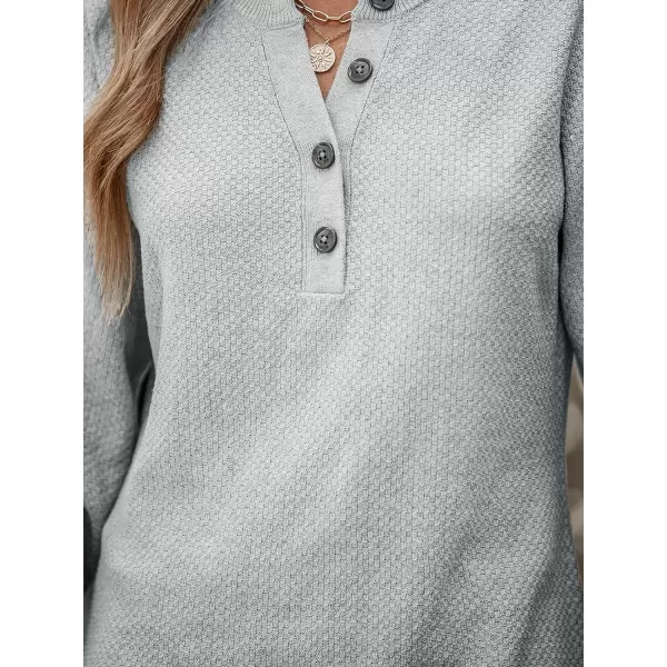 imageCUPSHE Women V Neck Sweater Dress Knit Ribbed Trim Casual Mini Dress with Long SleevesGrey