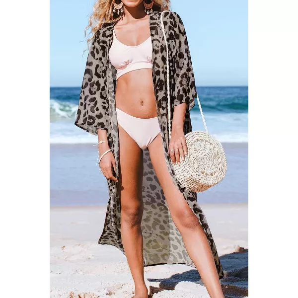 imageCUPSHE Womens Beach Cover Up Crochet Insert MidCalf Kimono with Short SleeveBlack
