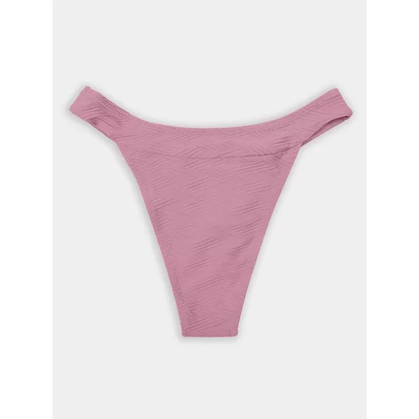 imageCUPSHE Womens Bikini Bottom High Cut Mid Waist Cheeky Bathing SuitPink