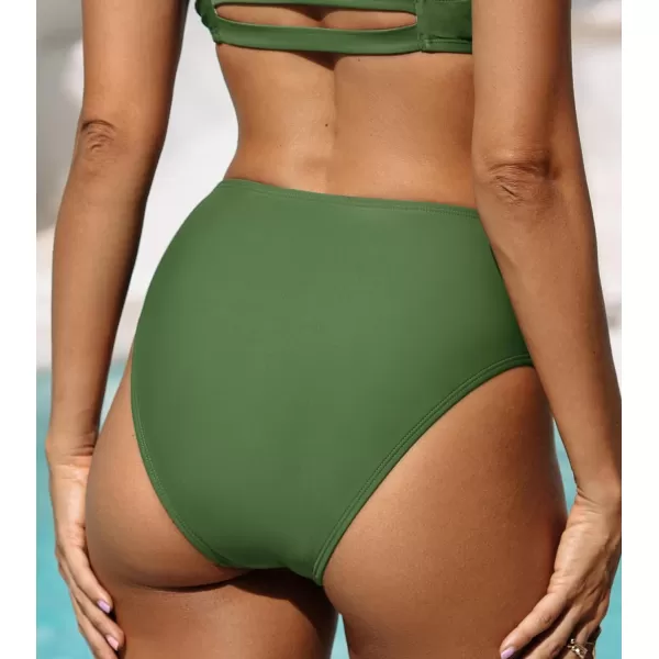 imageCUPSHE Womens Bikini Bottom High Waisted Bathing Suit SwimwearGreen