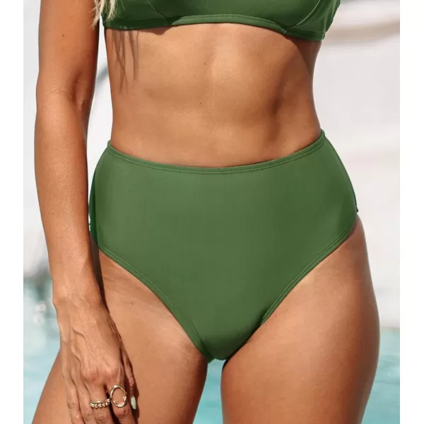 imageCUPSHE Womens Bikini Bottom High Waisted Bathing Suit SwimwearGreen