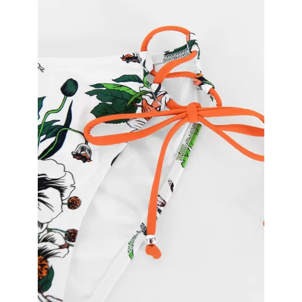 imageCUPSHE Womens Bikini Swimsuit Front Cross Lace Up Two Piece Bathing SuitCarrot Orange