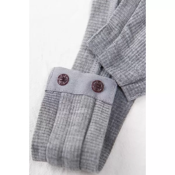 imageCUPSHE Womens Button Front Mid Cut Cheeky Coverage BodysuitGrey