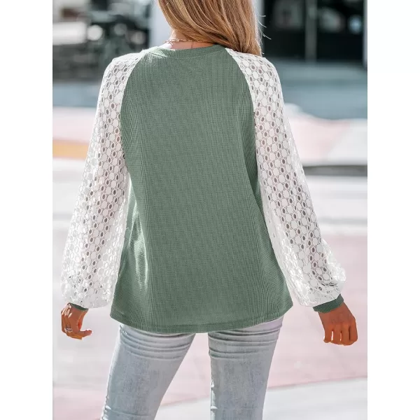 imageCUPSHE Womens Casual Mock Neck Blouse Rib Knit Tops Long Sleeve Shirts with Cutout DetailsGreen