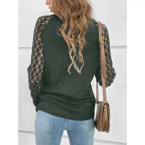 imageCUPSHE Womens Casual Mock Neck Blouse Rib Knit Tops Long Sleeve Shirts with Cutout DetailsOlive Green