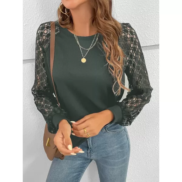 imageCUPSHE Womens Casual Mock Neck Blouse Rib Knit Tops Long Sleeve Shirts with Cutout DetailsOlive Green