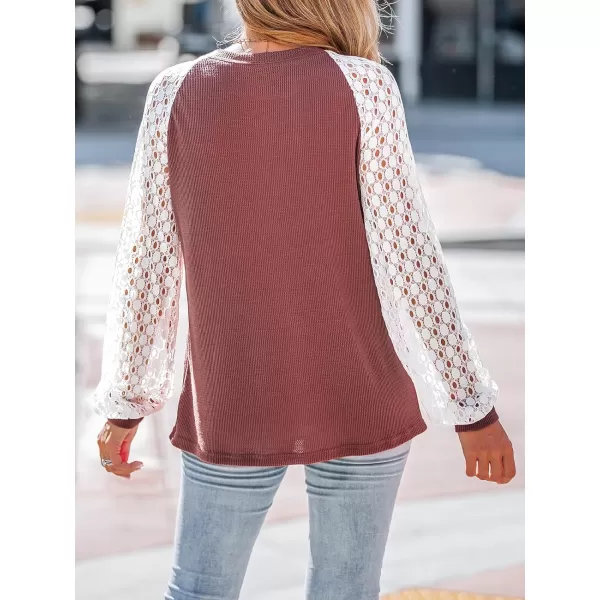 imageCUPSHE Womens Casual Mock Neck Blouse Rib Knit Tops Long Sleeve Shirts with Cutout DetailsPink