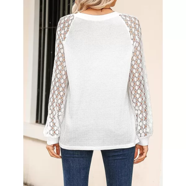 imageCUPSHE Womens Casual Mock Neck Blouse Rib Knit Tops Long Sleeve Shirts with Cutout DetailsWhite