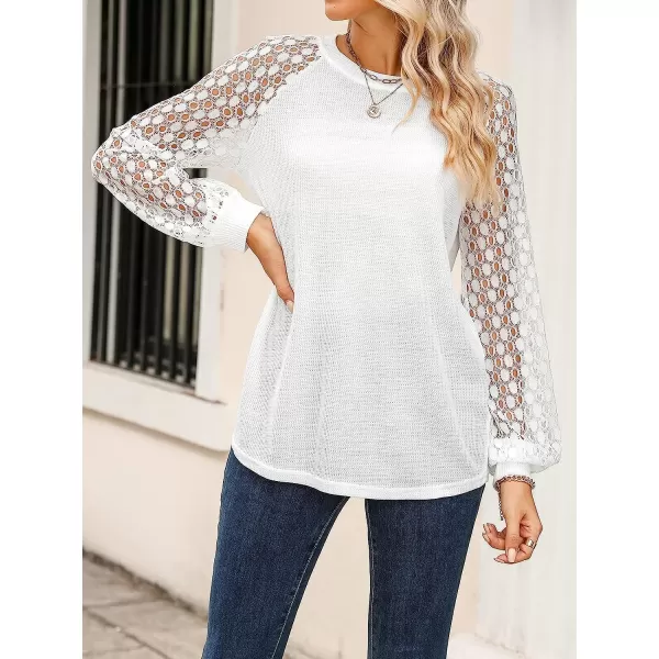 imageCUPSHE Womens Casual Mock Neck Blouse Rib Knit Tops Long Sleeve Shirts with Cutout DetailsWhite