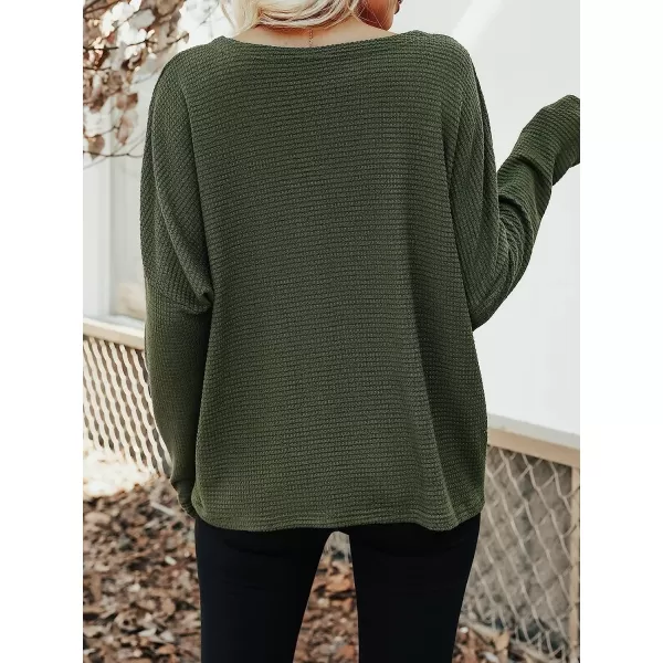 imageCUPSHE Womens Casual V Neck Sweater Fall Long Sleeves Knit Cardigan with Button FrontOlive Green