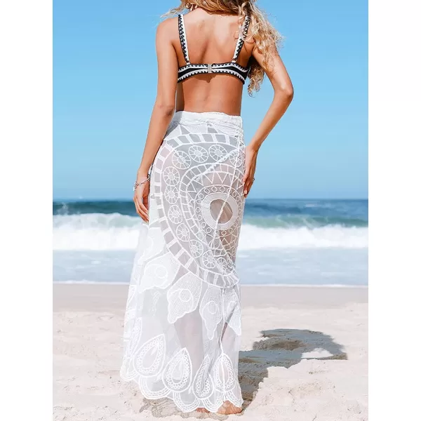 imageCUPSHE Womens Cover Up Sexy Tie Side Embroidery SarongCUPSHE Womens Cover Up Sexy Tie Side Embroidery Sarong