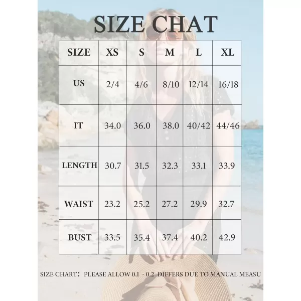 imageCUPSHE Womens Crochet Cover Up Swimwear Mini Dress Short Sleeve V Neck BeachwearStriped Brown