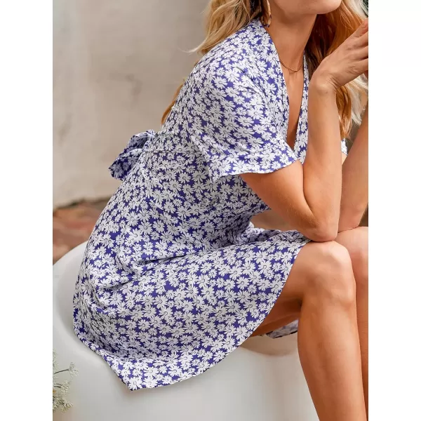imageCUPSHE Womens Deep V Neck Short Length Dresses Banded Waist Summer Mini Dress with Floral PrintCUPSHE Womens Deep V Neck Short Length Dresses Banded Waist Summer Mini Dress with Floral Print