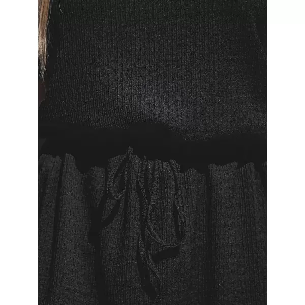 imageCUPSHE Womens Drawstring Short Sleeve Dress Short Sleeves Mini Dresses Casual SummerBlack