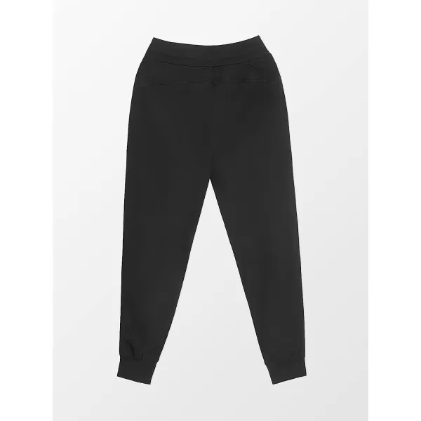 imageCUPSHE Womens Drawstring Sweatpants Elastic Waist Seven Eights Carrot PantsBlack