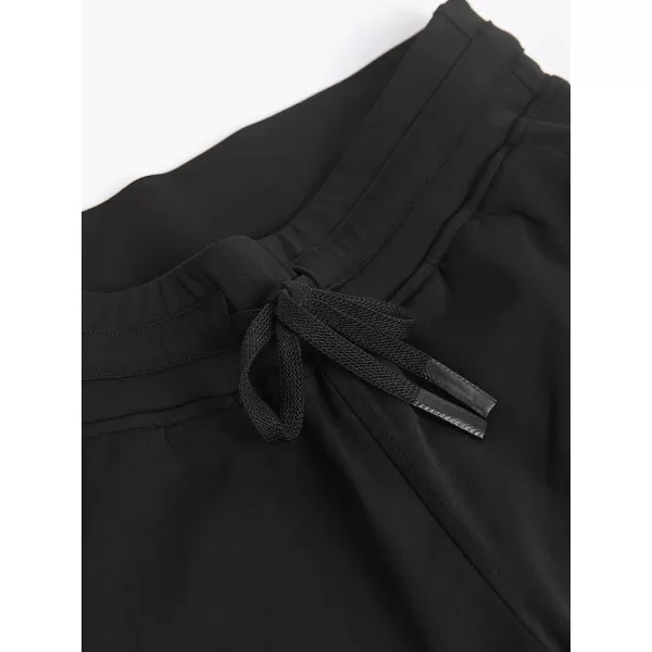 imageCUPSHE Womens Drawstring Sweatpants Elastic Waist Seven Eights Carrot PantsBlack