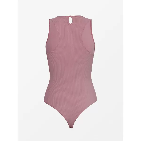 imageCUPSHE Womens Dusty Pink Tank BodysuitCUPSHE Womens Dusty Pink Tank Bodysuit