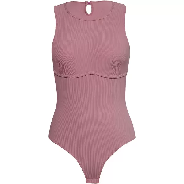 imageCUPSHE Womens Dusty Pink Tank BodysuitCUPSHE Womens Dusty Pink Tank Bodysuit