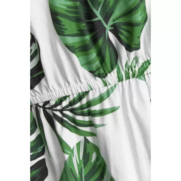imageCUPSHE Womens Floral Print One Shoulder Ruffle Ankle Length DressWhite