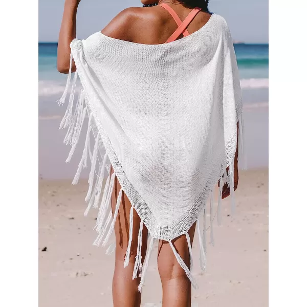 imageCUPSHE Womens Fringe Hem Cover Up WhiteWhite
