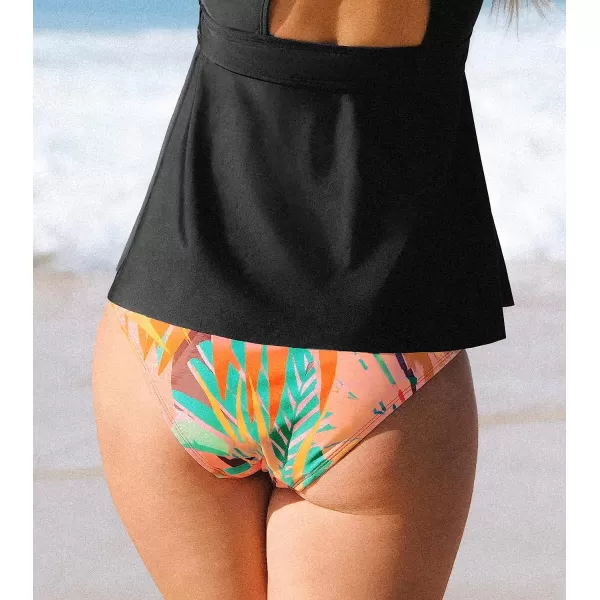 imageCUPSHE Womens High Waisted Bikini Bottom Swimsuit Separate Tropical PrintTropical Print
