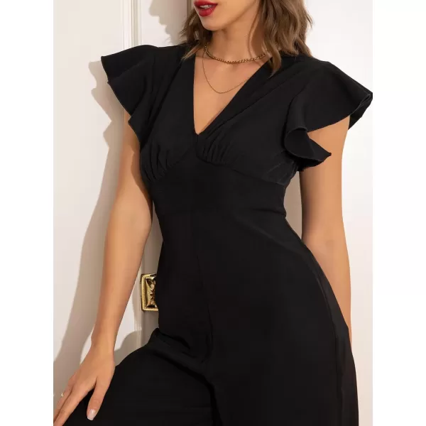 imageCUPSHE Womens Jumpsuits Casual Wrap Vneck Cap Sleeve Wide Legs Vacation Jumpsuit