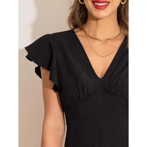 imageCUPSHE Womens Jumpsuits Casual Wrap Vneck Cap Sleeve Wide Legs Vacation Jumpsuit