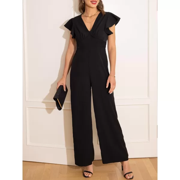 imageCUPSHE Womens Jumpsuits Casual Wrap Vneck Cap Sleeve Wide Legs Vacation Jumpsuit