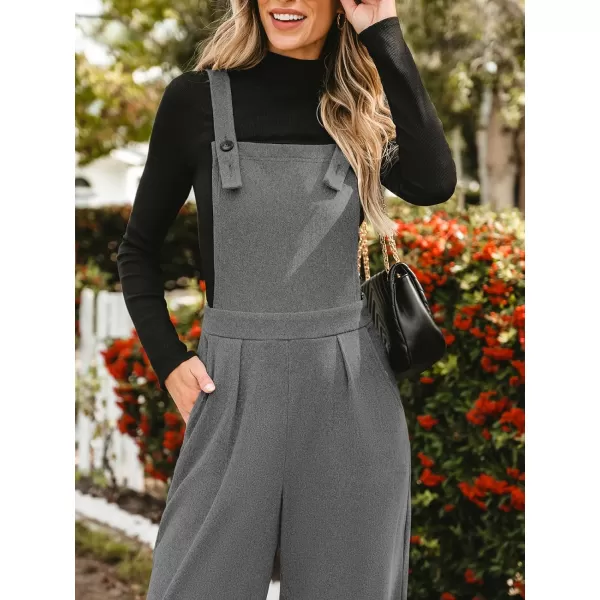 imageCUPSHE Womens Jumpsuits Wide Leg Overall Sleeveless Tube Neck Outfit Long Rompers Casual DressyGrey