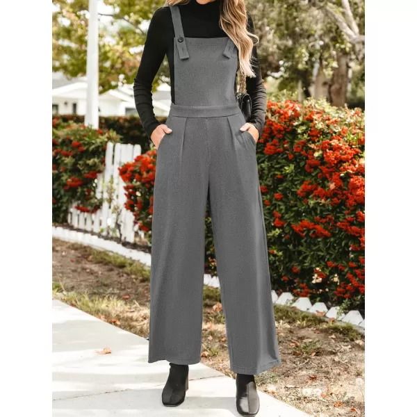 imageCUPSHE Womens Jumpsuits Wide Leg Overall Sleeveless Tube Neck Outfit Long Rompers Casual DressyGrey