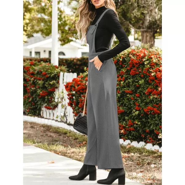 imageCUPSHE Womens Jumpsuits Wide Leg Overall Sleeveless Tube Neck Outfit Long Rompers Casual DressyGrey