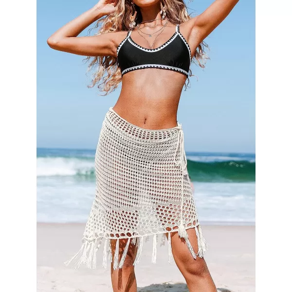 imageCUPSHE Womens Kennedy Nude Lace Up Beach Skirt with Laceup Adjustable Waist Belt Cover upNude