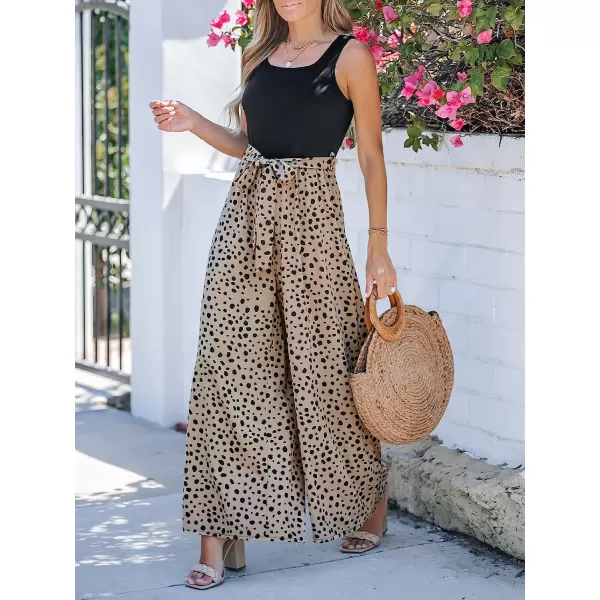 imageCUPSHE Womens Leopard Print Belted Jumpsuit Sleeveless Romper with Wide strapsBlack