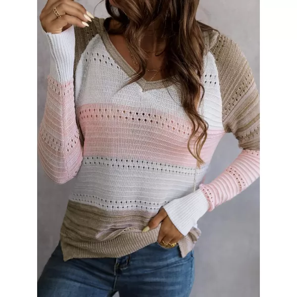 imageCUPSHE Womens Long Sleeve Color Block Fall Winter Casual Knit Pullover Sweater HoodiesCUPSHE Womens Long Sleeve Color Block Fall Winter Casual Knit Pullover Sweater Hoodies