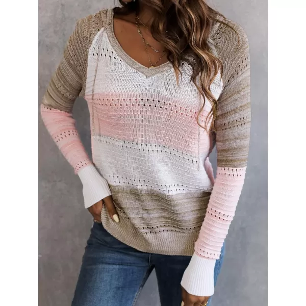 imageCUPSHE Womens Long Sleeve Color Block Fall Winter Casual Knit Pullover Sweater HoodiesCUPSHE Womens Long Sleeve Color Block Fall Winter Casual Knit Pullover Sweater Hoodies